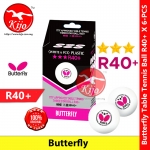 【6-PCS】Butterfly Table Tennis Ball Three-Star R40+ #Butterfly #Japan #3-Star #R40+ #TableTennisBall #ITTF #95850